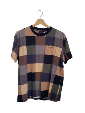 Teddy Fresh Multi-Color Checked Short Sleeve Tee - Size M - Streetwear Style